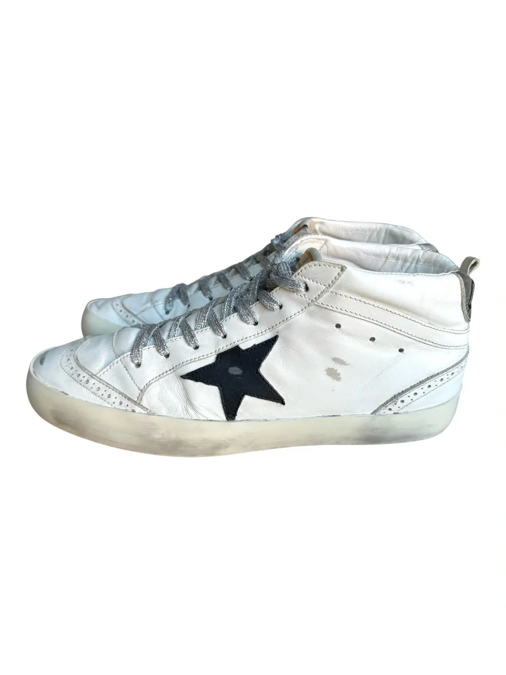 Golden Goose Mid Star Sneakers White Leather - Picture 5 of 15